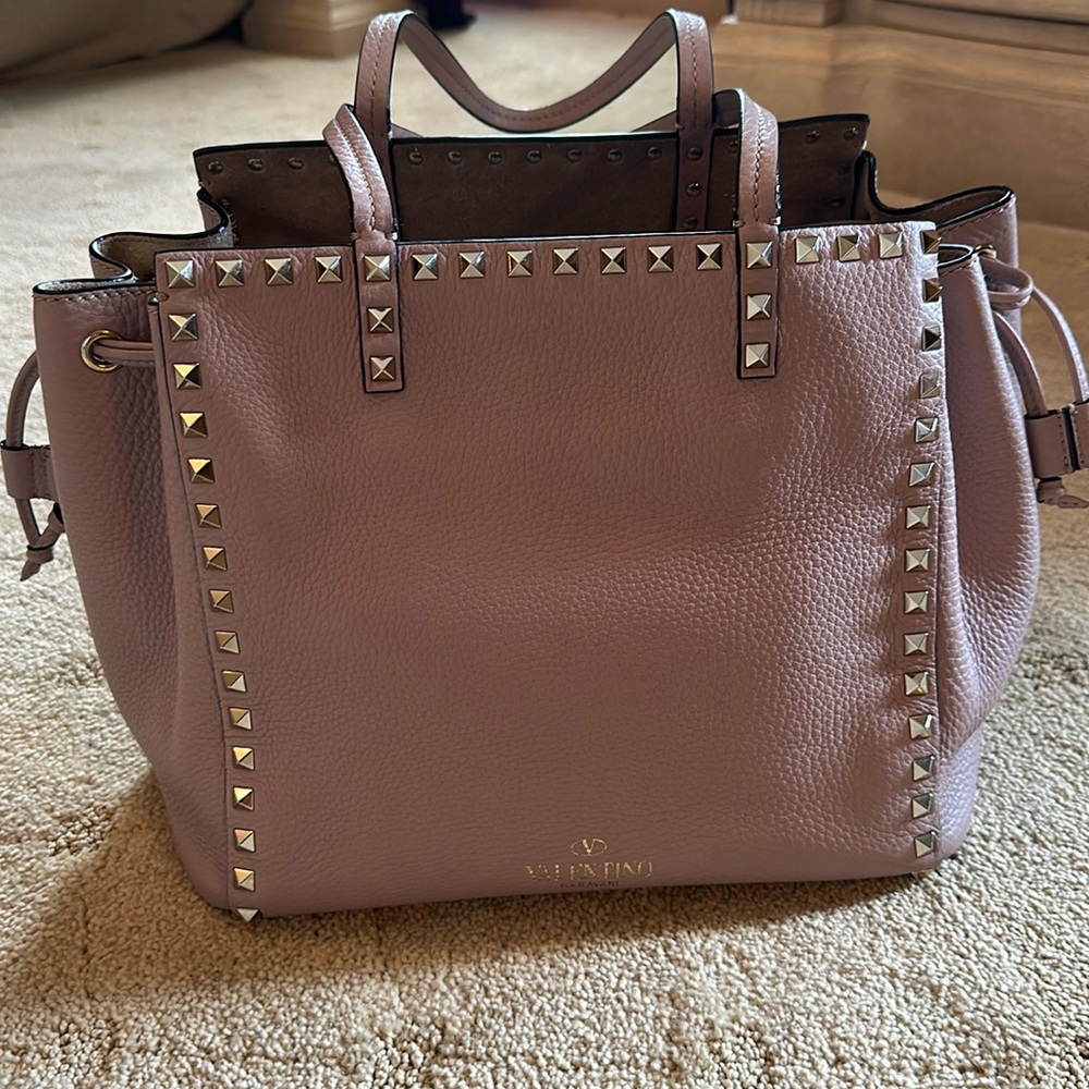 Valentino  Studded Leather Tote